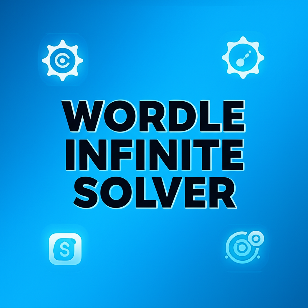 Wordle Infinite Solver Interface showing how to input letters and get solutions.